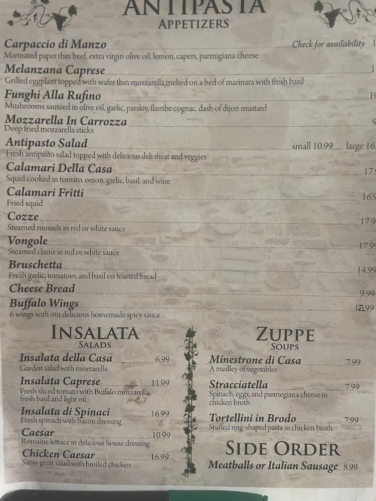 Rufino's Italian Restaurant Menu image 4